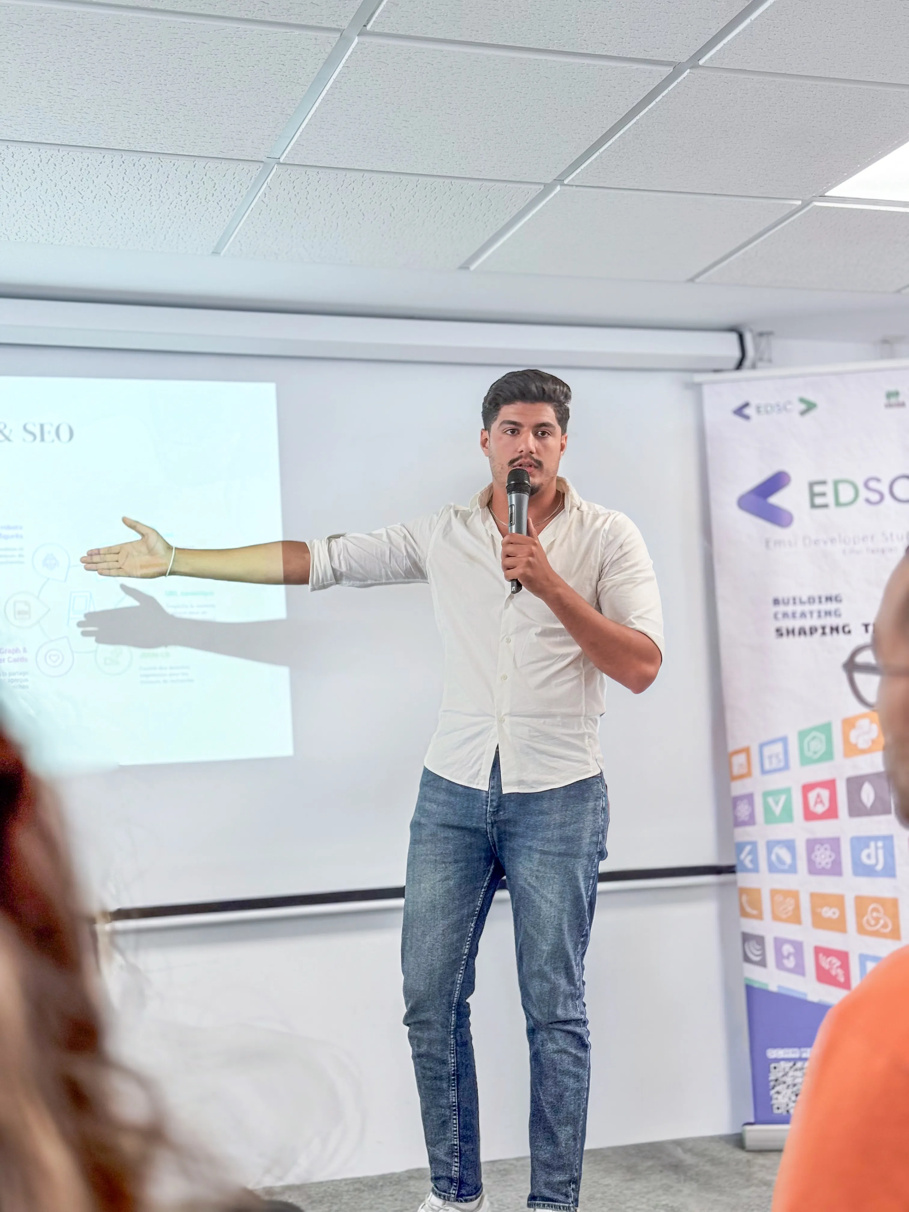 Houssam working on the SEO of a client website